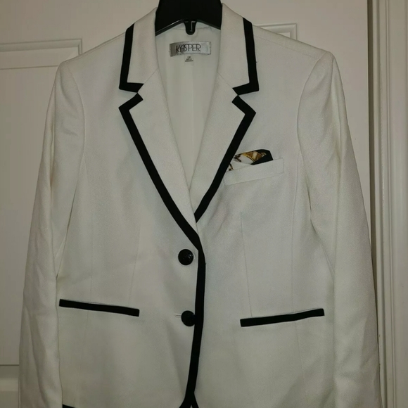 Kasper Women's Petite white Black Career Contrast - Picture 4 of 4